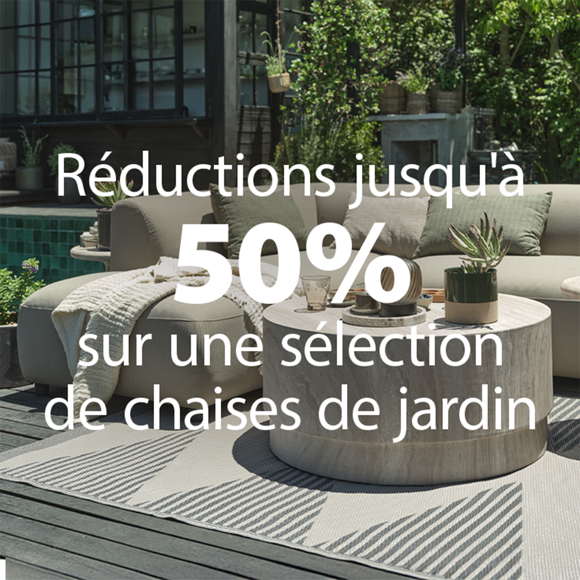 Réductions jusqu'à 50% sur une sélection de chaises de jardin Réductions jusqu'à 50% sur une sélection de chaises de jardin